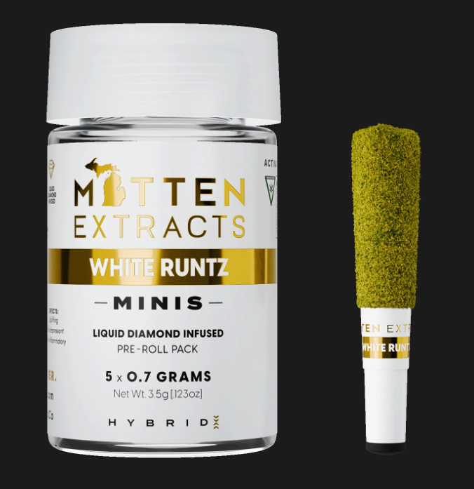 Mitten Extracts - White Runtz - 5 x .7g Infused Prerolls