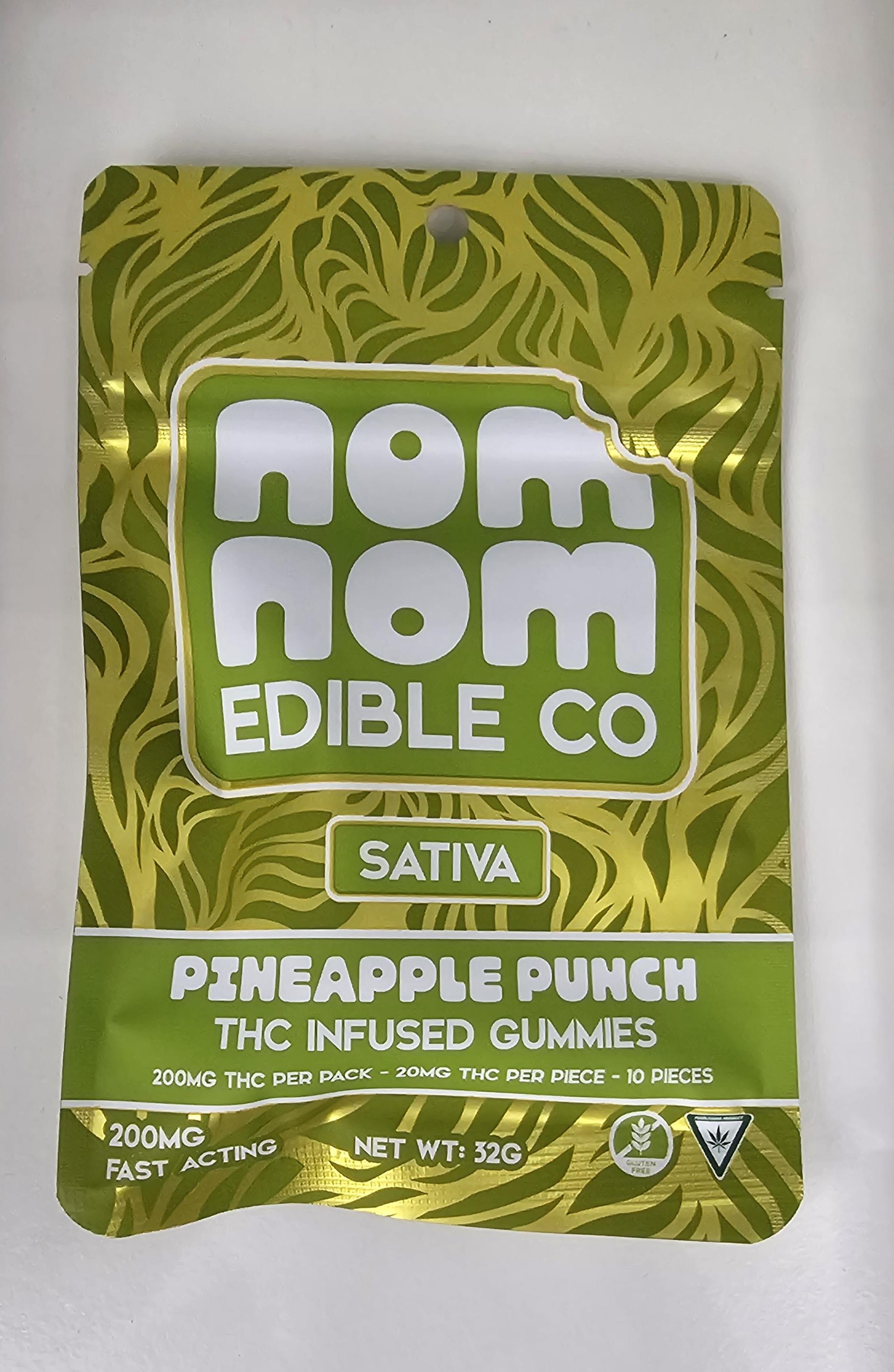 NOM NOM Pineapple Punch 200mg Gummies