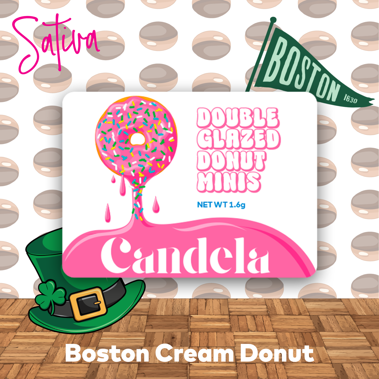 "Boston Cream" Double Glazed Donut Minis - 1.6G