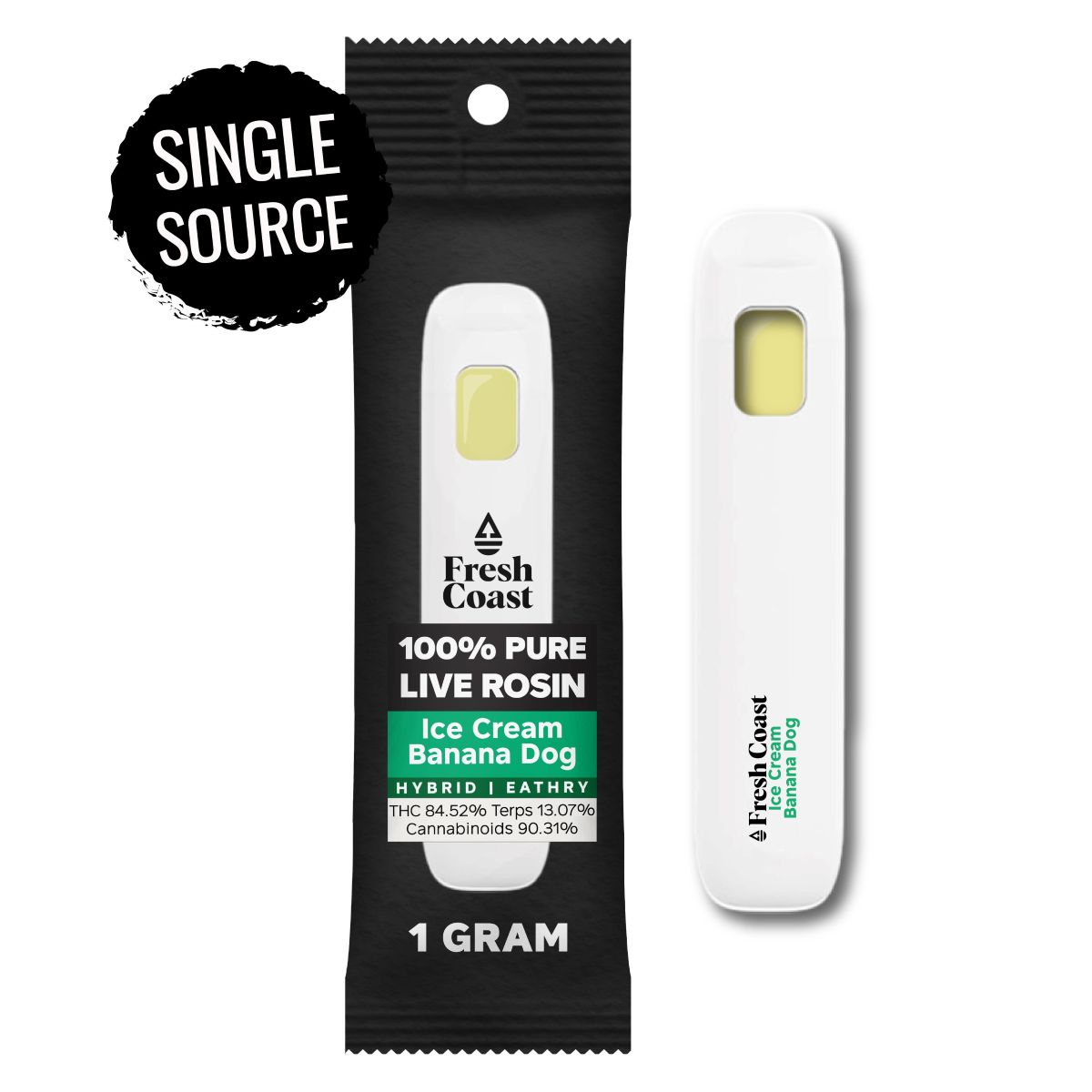 REC: FRESH COAST SPLASH - ICE CREAM BANANA DOG - LIVE ROSIN DISPOSABLE VAPE