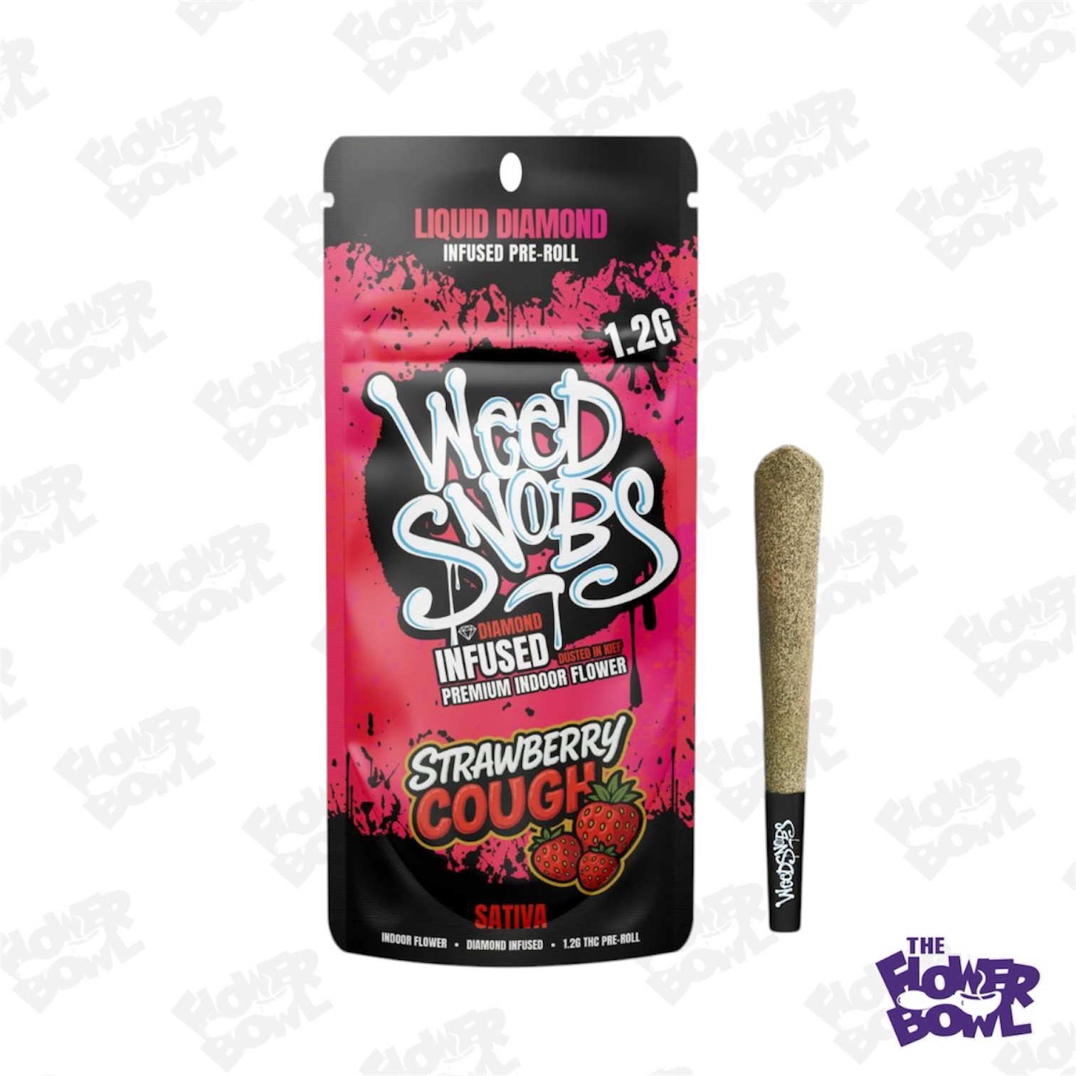 Weed Snobs: Strawberry Cough 1.2g Liquid Diamonds Infused Prerolls (S)