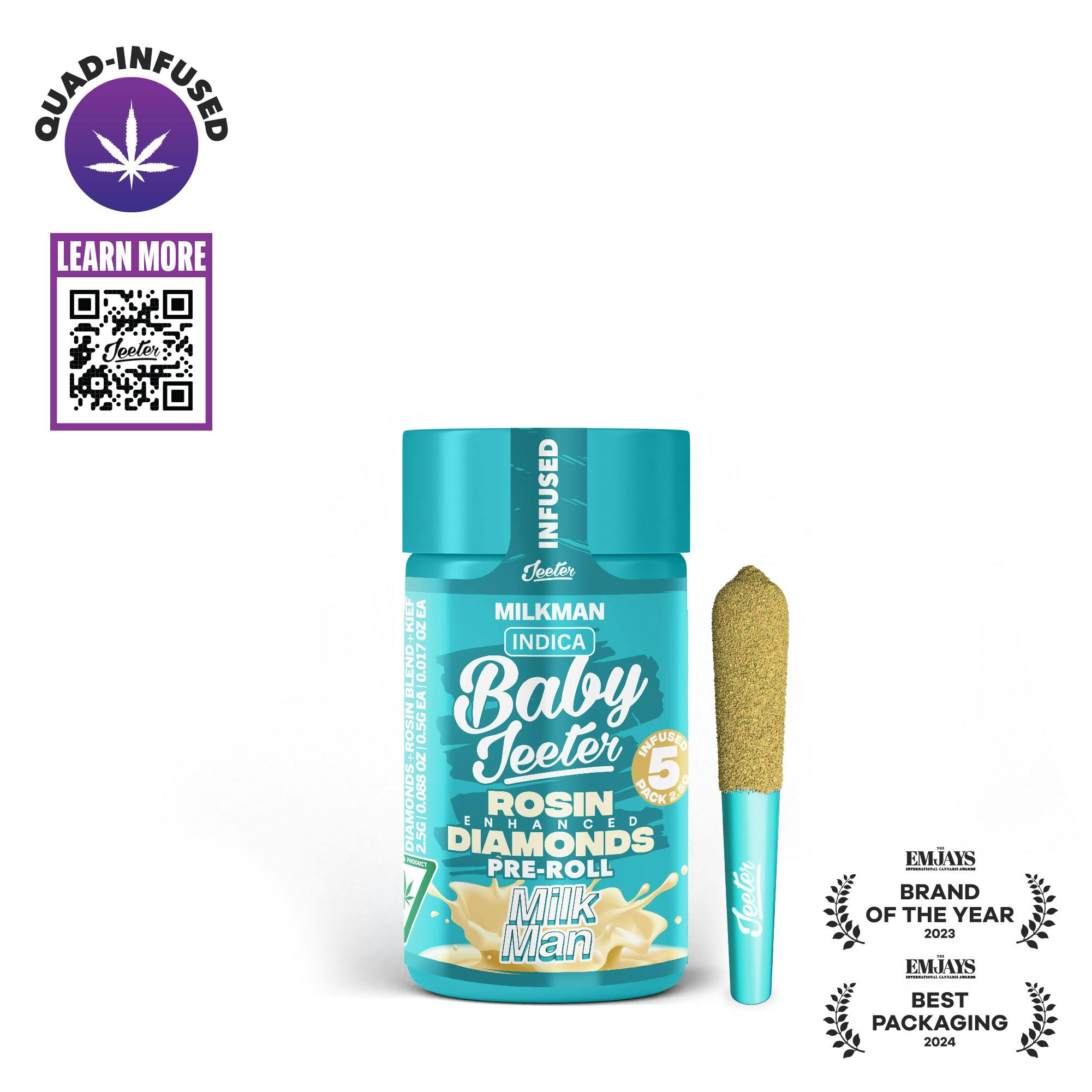 Jeeter | Milk Man | Infused Pre-Roll | 5pk x 0.50g | 2.5g