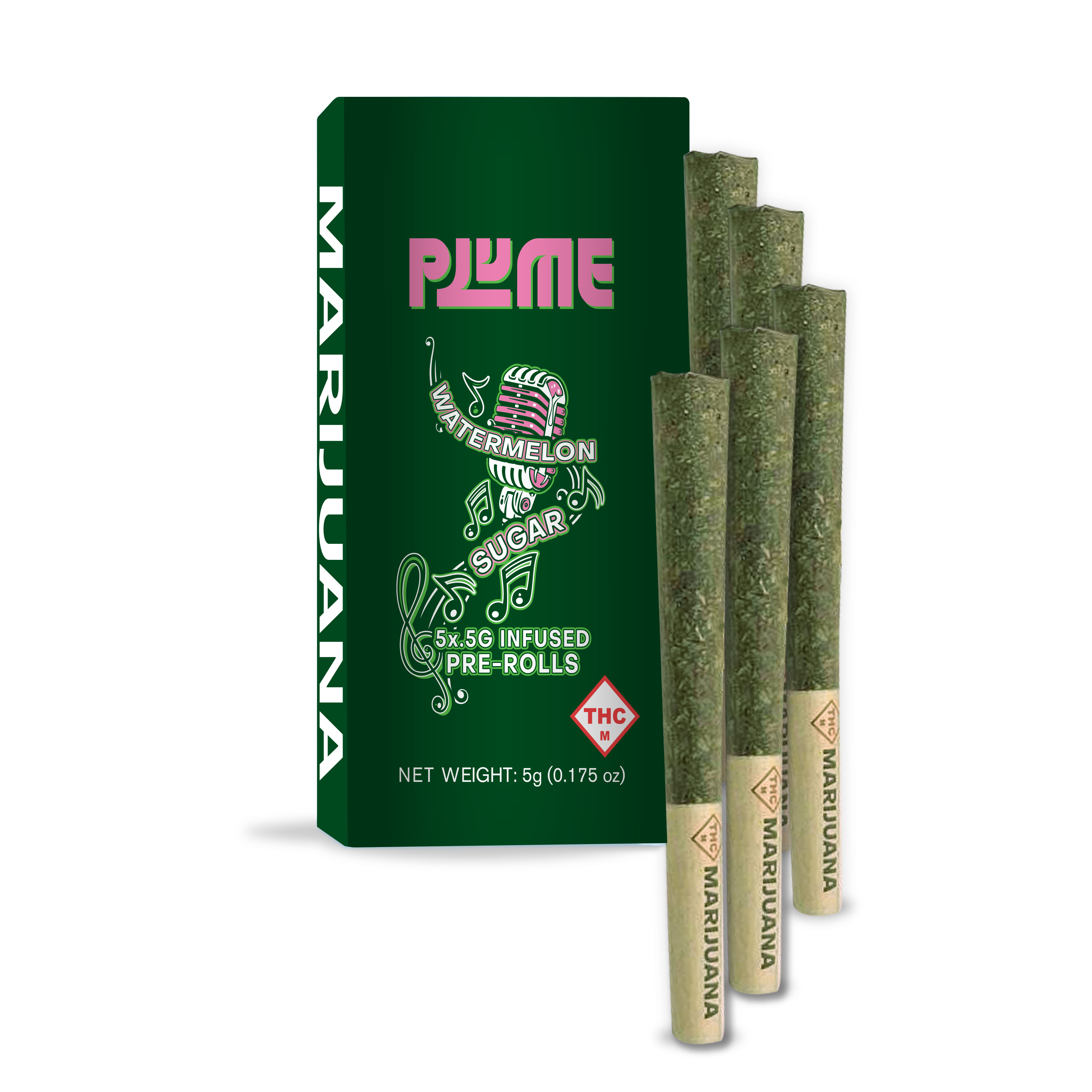 INFUSED PRE-ROLL PACK WATERMELON SUGAR (I/H) [5PK] .5G