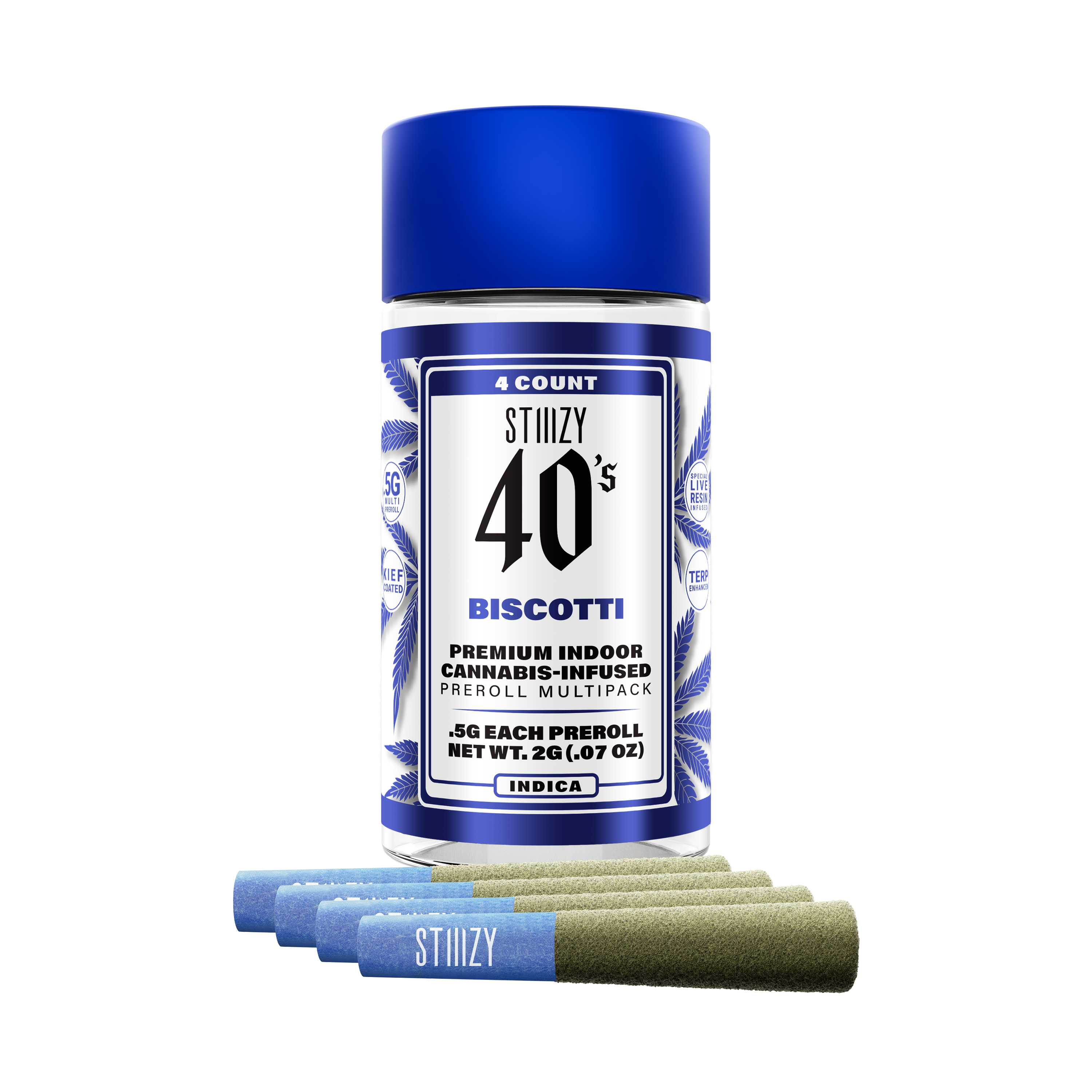 Stiiizy - Biscotti 40s Infused Pre-Roll 4pk