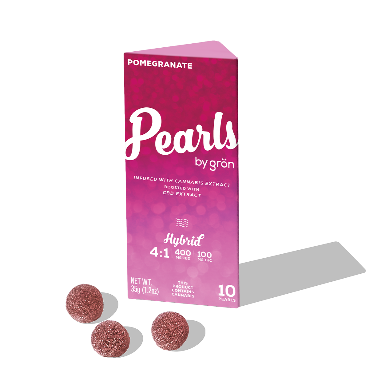 4:1 Pomegranate Pearls - CBD/THC - Hybrid