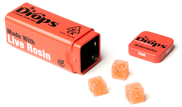 Drops Watermelon 5mg 20PK Live Rosin Infused Indica Jellies 100mg