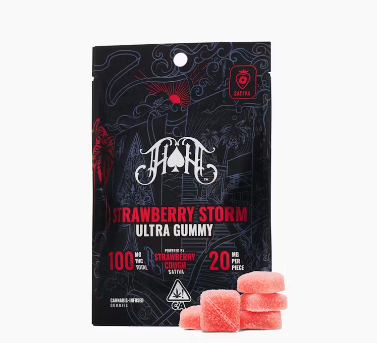 Strawberry Storm Sativa Gummies 100mg