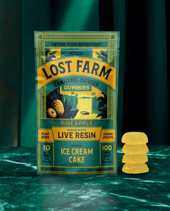 Lost Farm - Pineapple - Ice Cream Cake - Indica - Live Resin - Gummies - 100mg (10pk)
