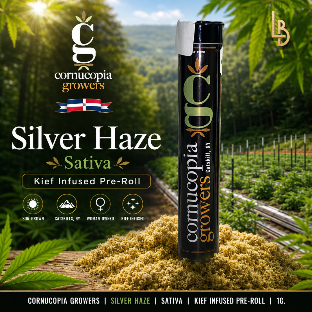 Cornucopia Growers | Silver Haze | Sativa | Kief Infused Pre-Roll | 1g