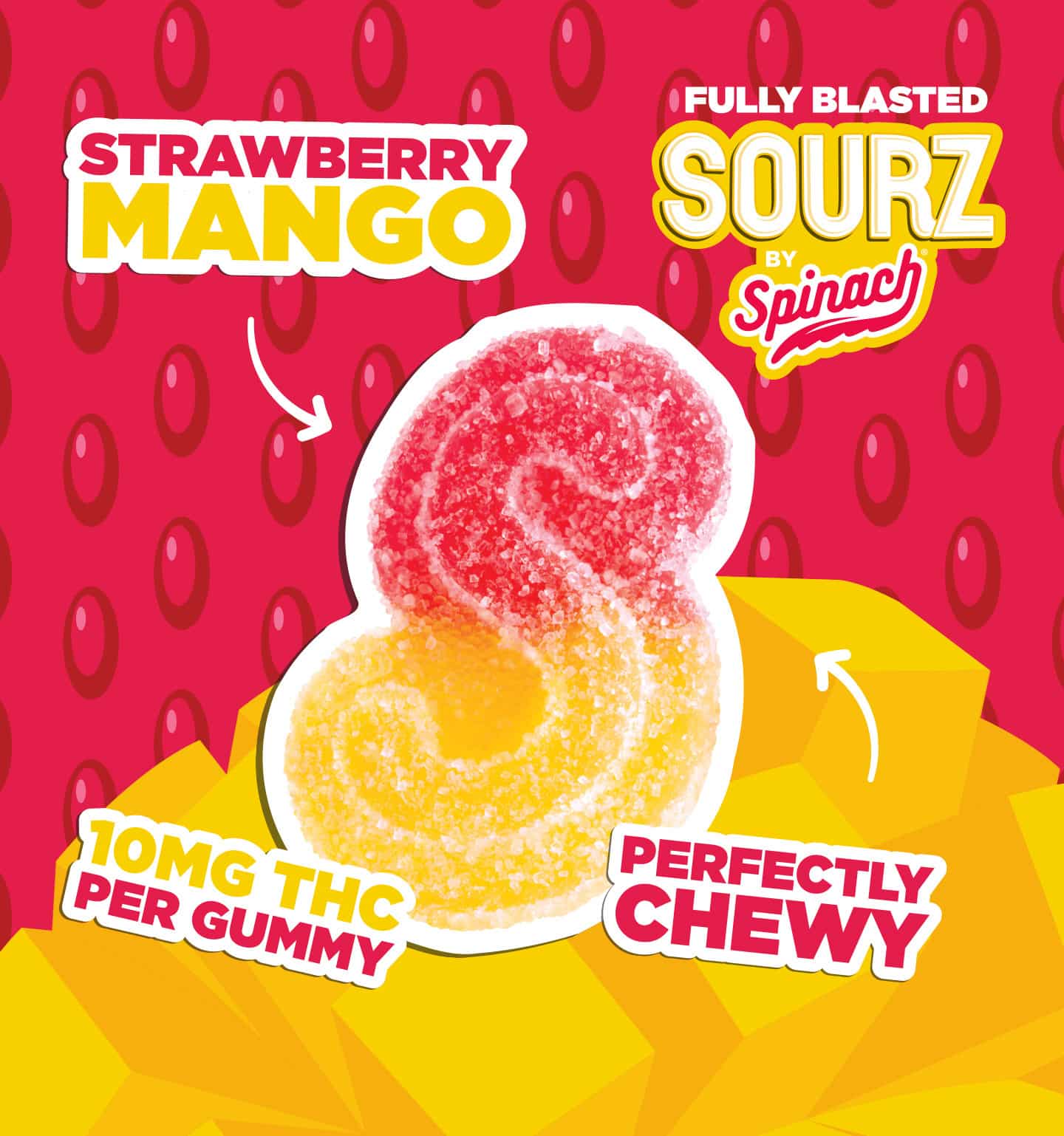Spinach Sourz 1x10mg - Strawberry Mango