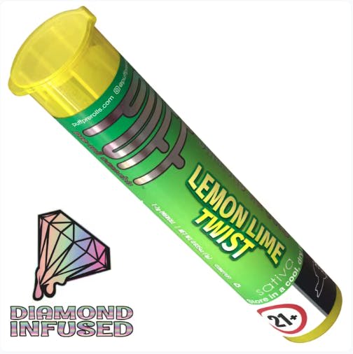 Preroll | Sativa | Lemon Lime Twist | Diamond Infused