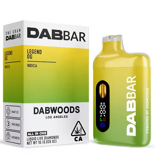 Dabwoods - Legend OG - Disposable Cart 1G Liquid Diamonds Indica