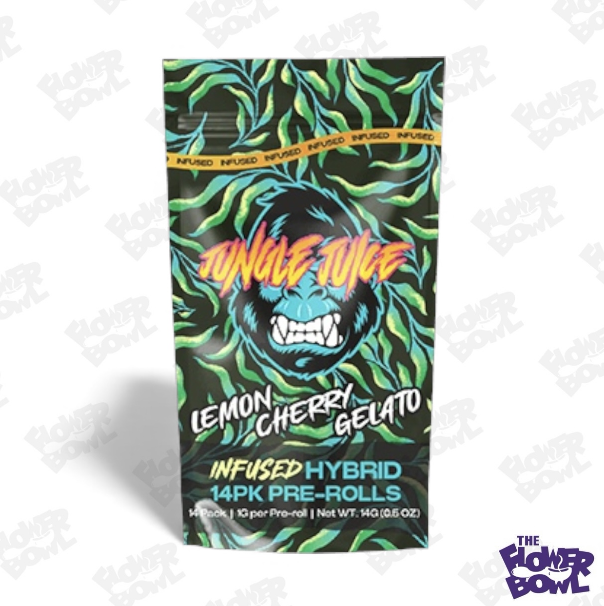 Jungle Juice: Lemon Cherry Gelato (H) Infused 14-Pack Prerolls