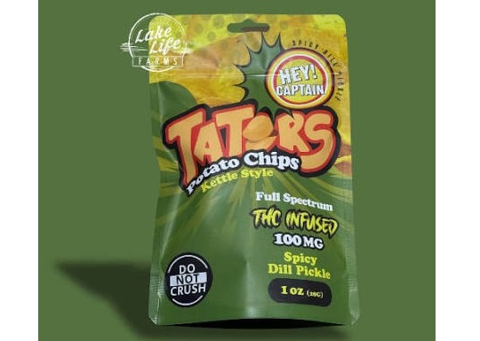 Hey Captain - 100mg Microsdose Tator Potato Chips  - Spicy Dill Pickle