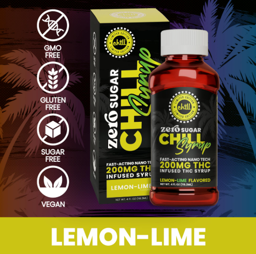 Chill Medicated - Lemon Lime Syrup (Zero Sugar) - 200mg
