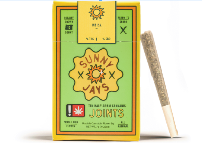 SUNNY JAYS - PREROLL - 10 PACK - MIX - LIME ZITTLES & GRAPE GAS