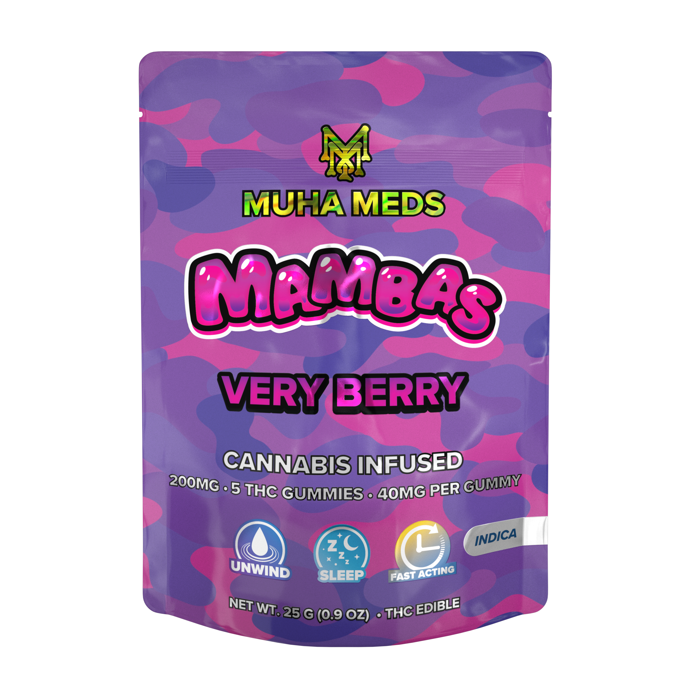 MuhaMeds - 200MG Gummies - Very Berry