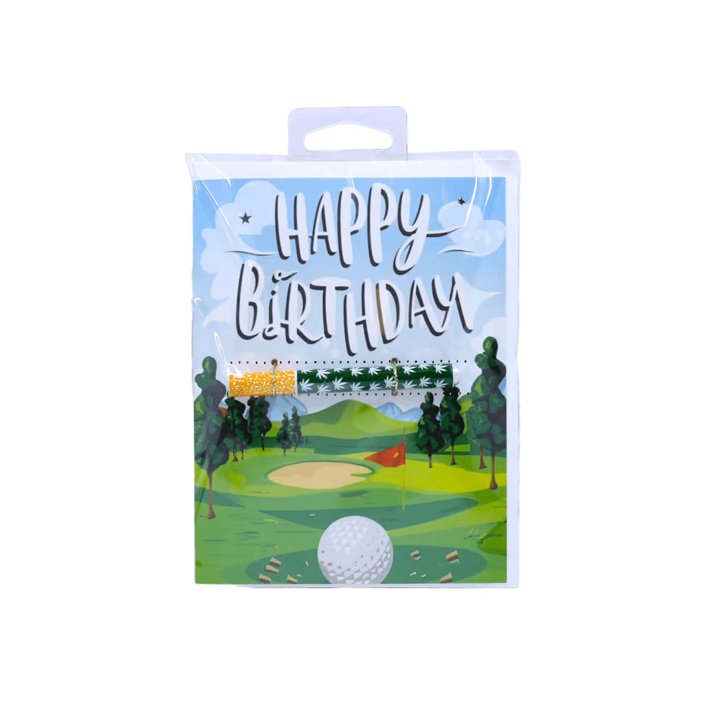 Kushkards One Hitter Greeting Cards "Golf" Birthday Card