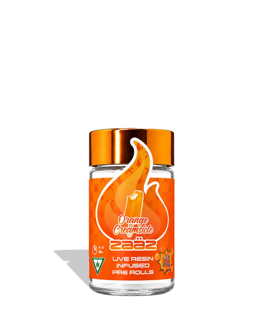 Zaaz | 0.8g - 5pk (4g) Infused Preroll Pack | Orange Creamsicle
