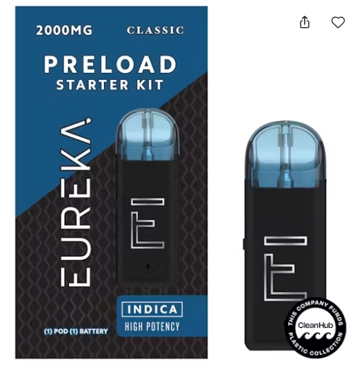 Eureka  2000mg Starter Kit Premium Indica Super Skunk