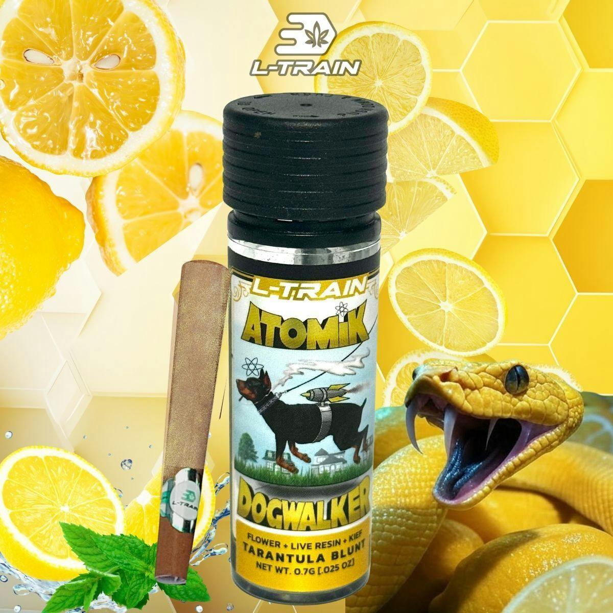 AU L-Train Dogwalker: Lemon Venom .7G Infused Preroll