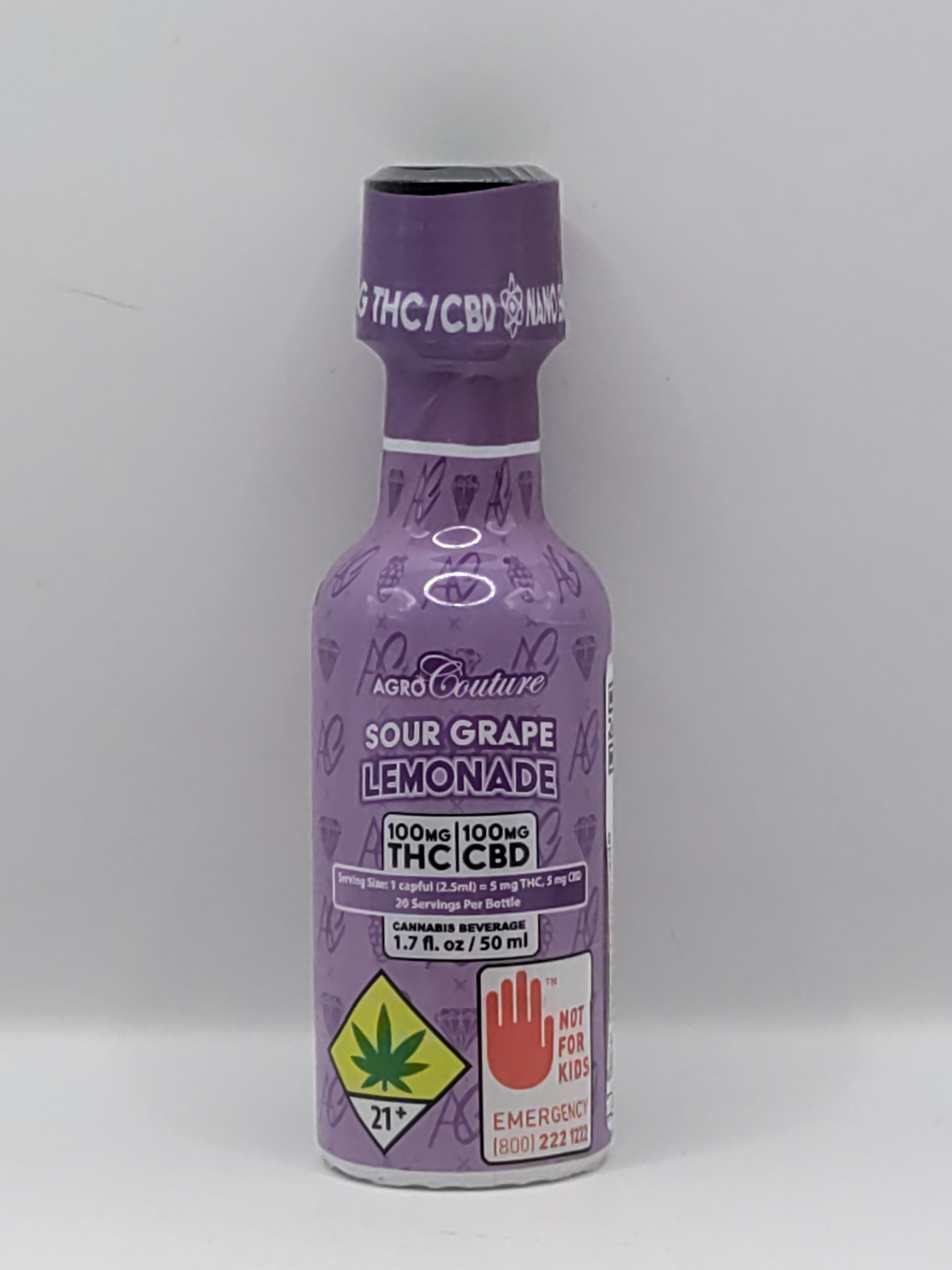 1:1 CBD Sour Grape Lemonade 200mg Agro Couture