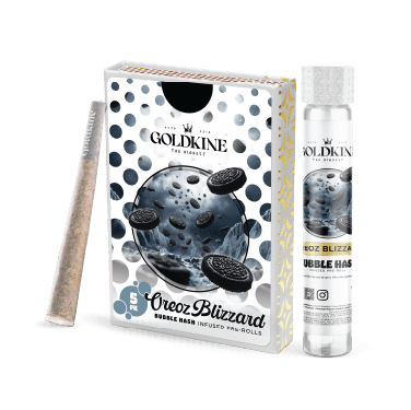 GOLDKINE | PREROLL PACK .6 X 5 | BUBBLE HASH | OREOZ BLIZZARD