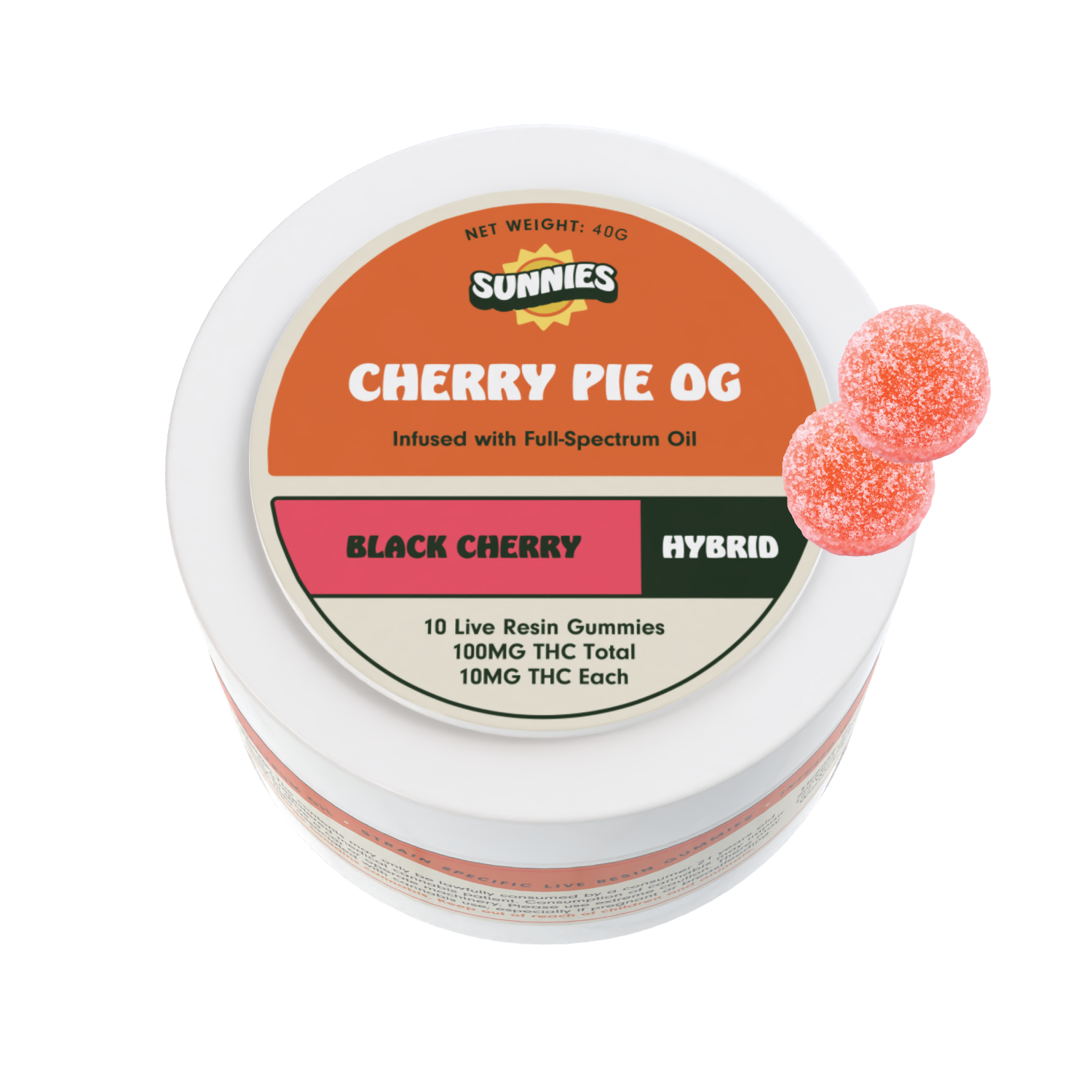 Live Resin Gummies: Cherry Pie OG I Black Cherry 10mg