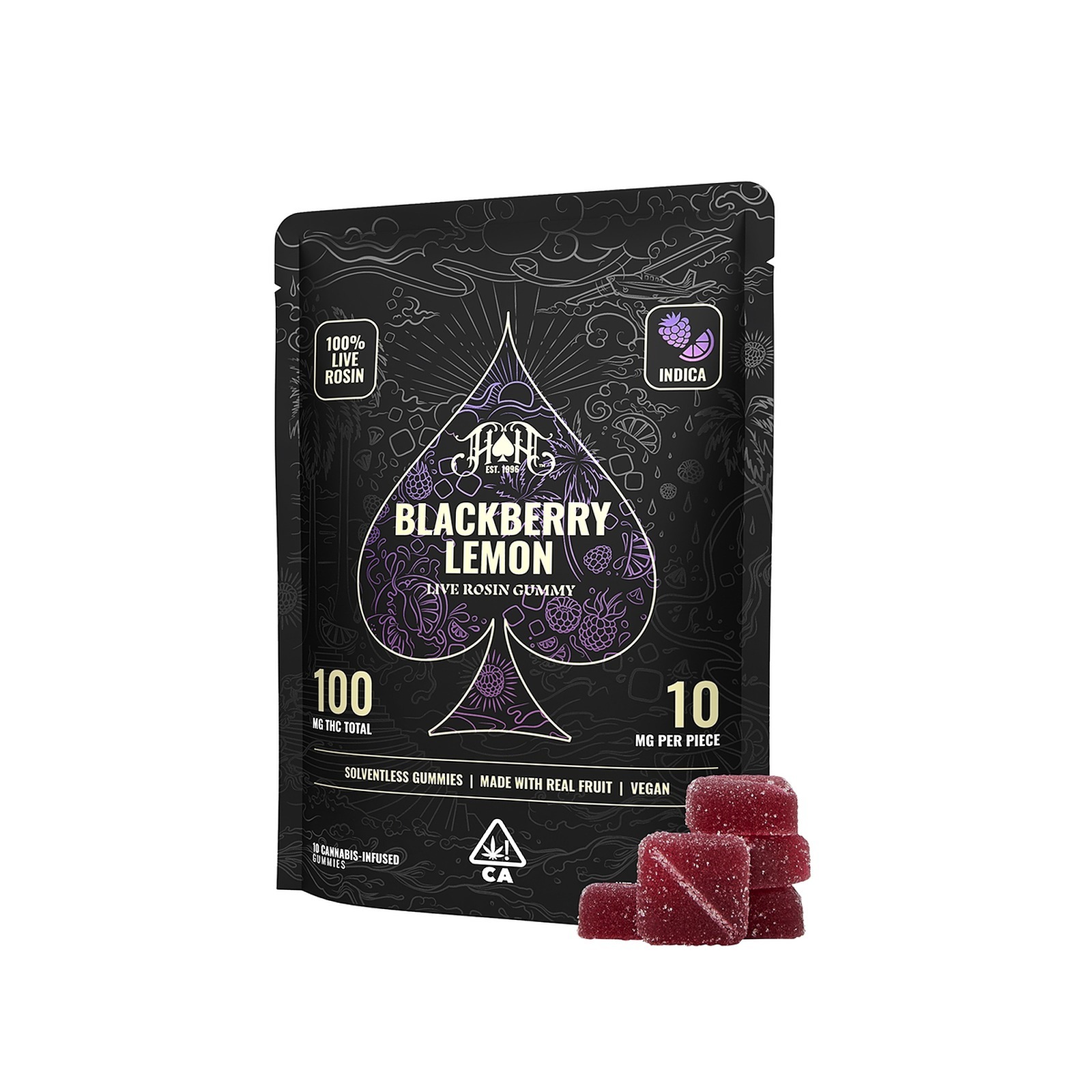 Heavy Hitters - Blackberry Lemon Rosin Gummies 5PK 100MG