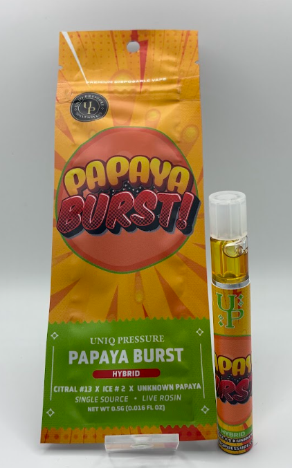 Disposable | Rosin | Papaya Burst | .5g | Uniq Pressure