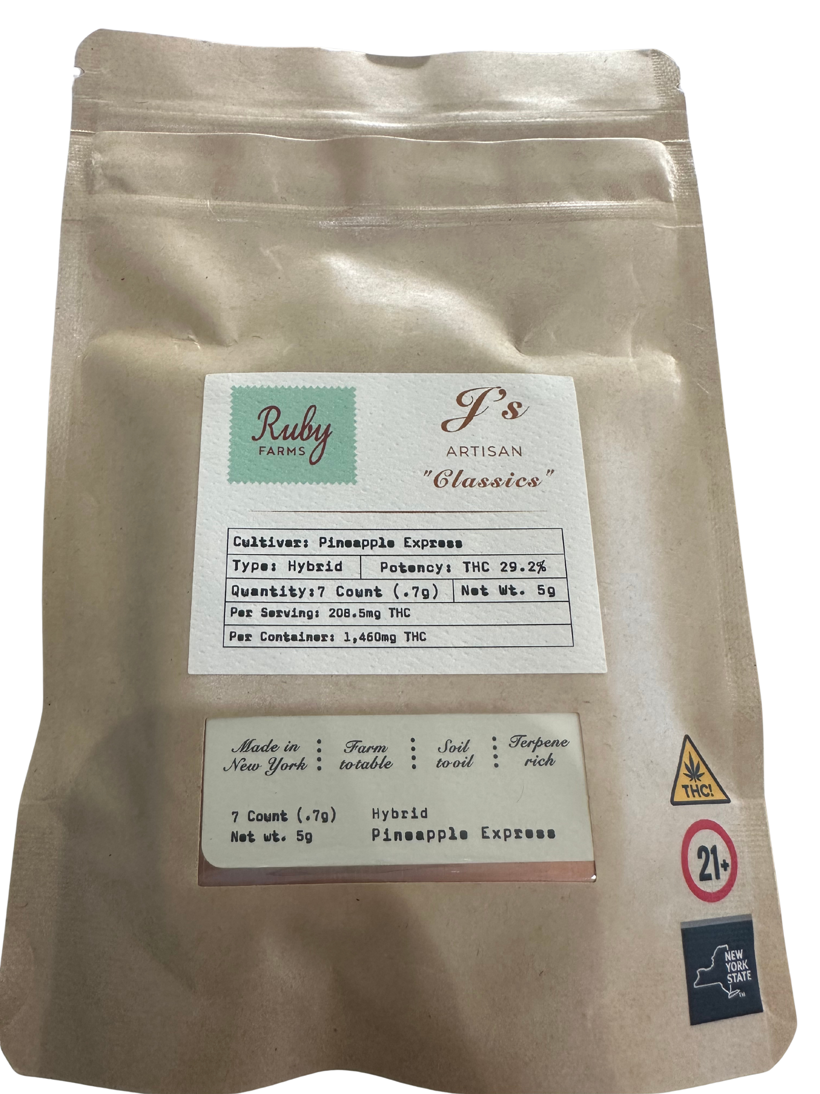 Ruby Farms | Pineapple Express | 5g Pre-rolls 7pk
