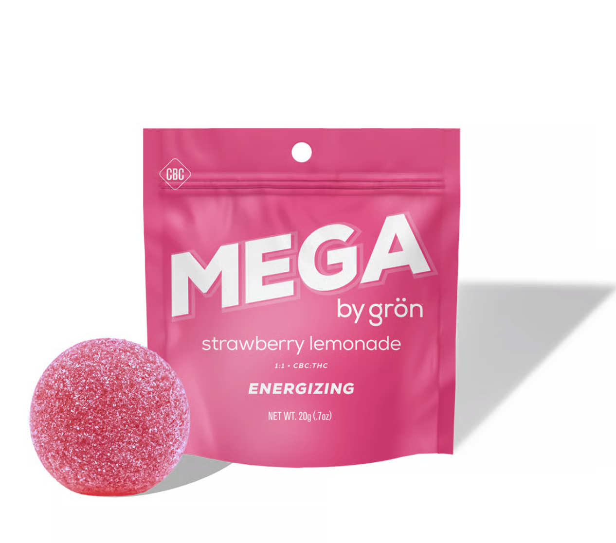 Gron - Strawberry Lemonade 1:1 Mega Pearl 100mg - CBC Energize