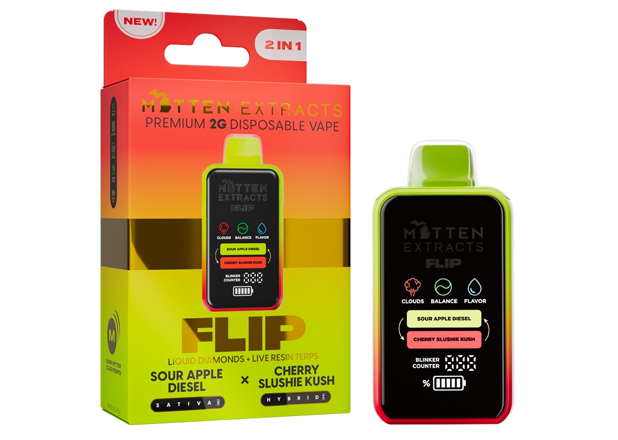 Mitten FLIP - Disposable 2g - Sour Apple Diesel x Cherry Slushie Kush