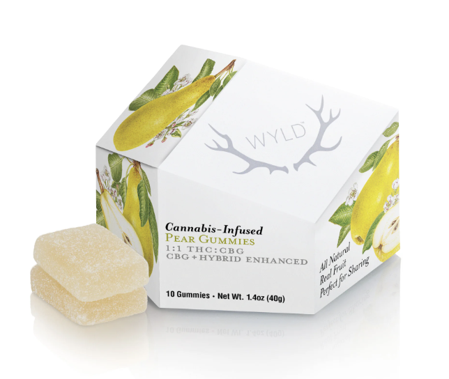 WYLD 1:1 (THC/CBG) Gummies 100mg - Pear (H)