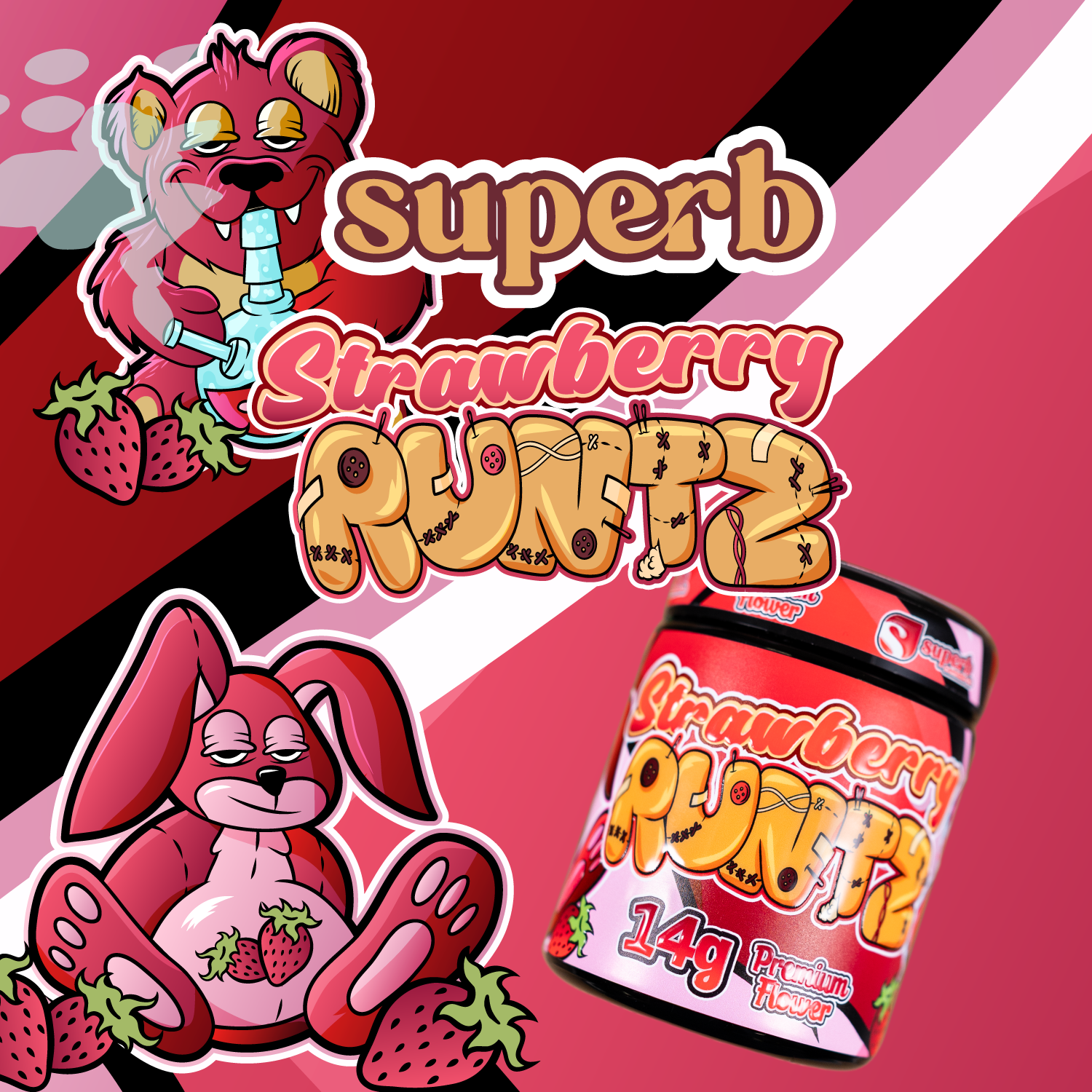 Superb | Strawberry Runtz | 14g Pre-Pack Jar