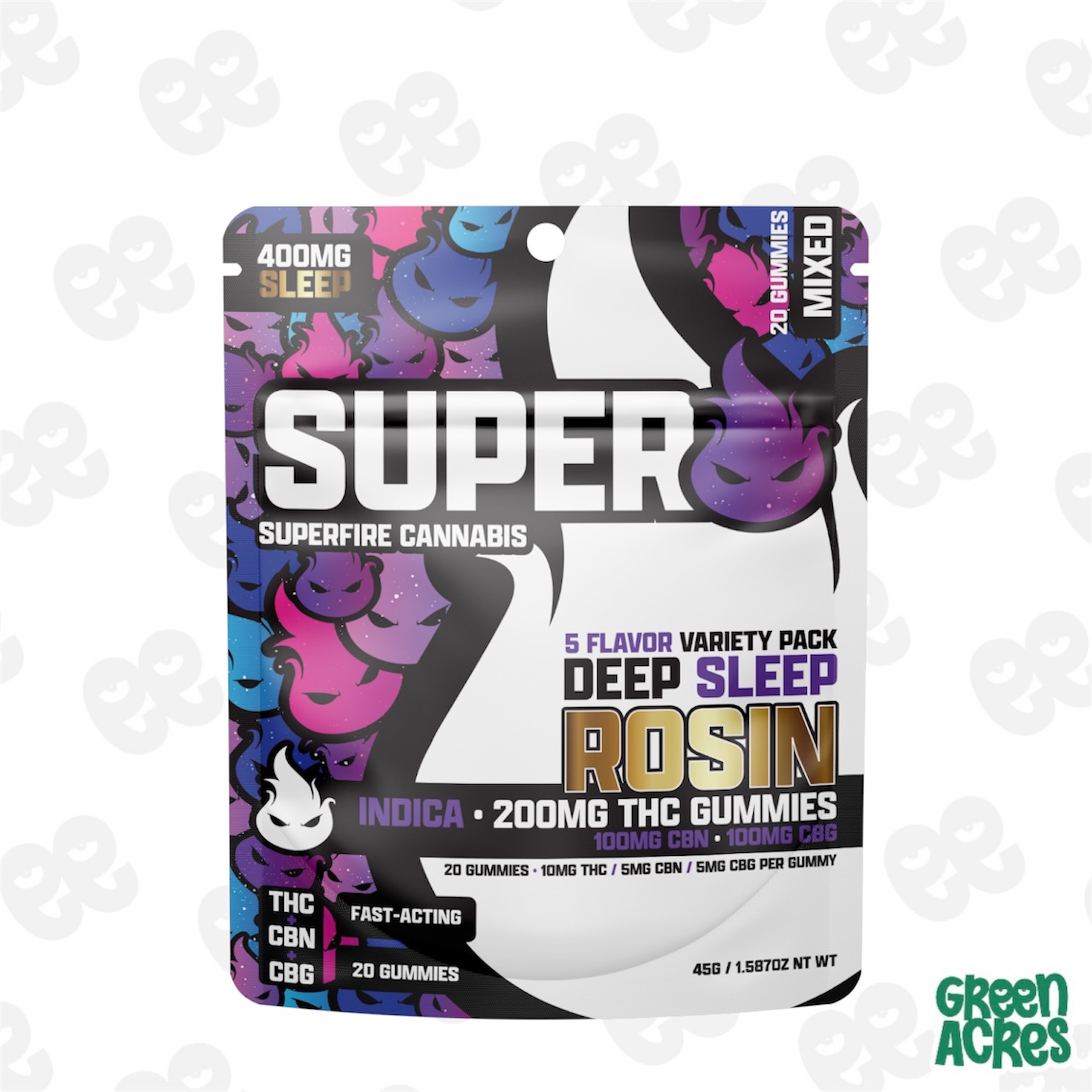 Superfire: Sleep Variety 200MG Rosin Gummies