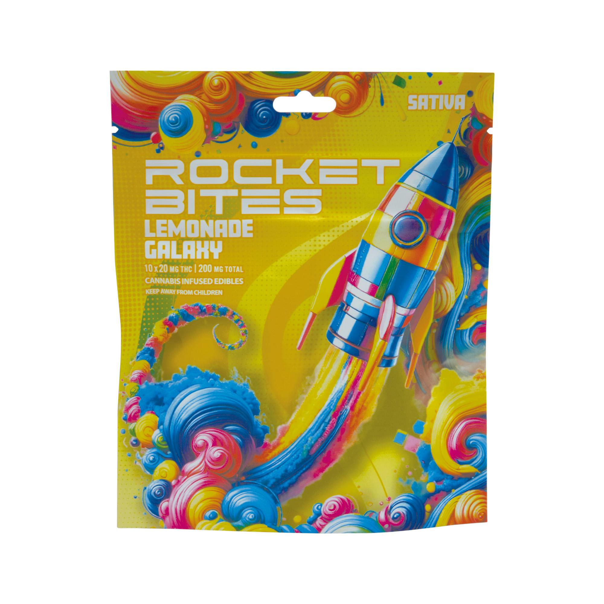 Rocket Bites: Lemonade Galaxy 200MG Gummies