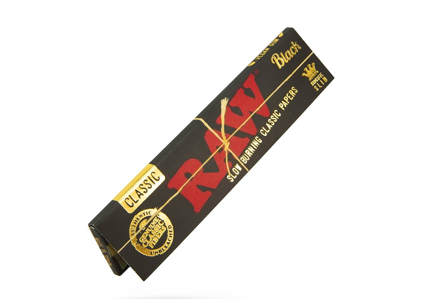 King Size Slim | Raw Black Rolling Papers | 32pk
