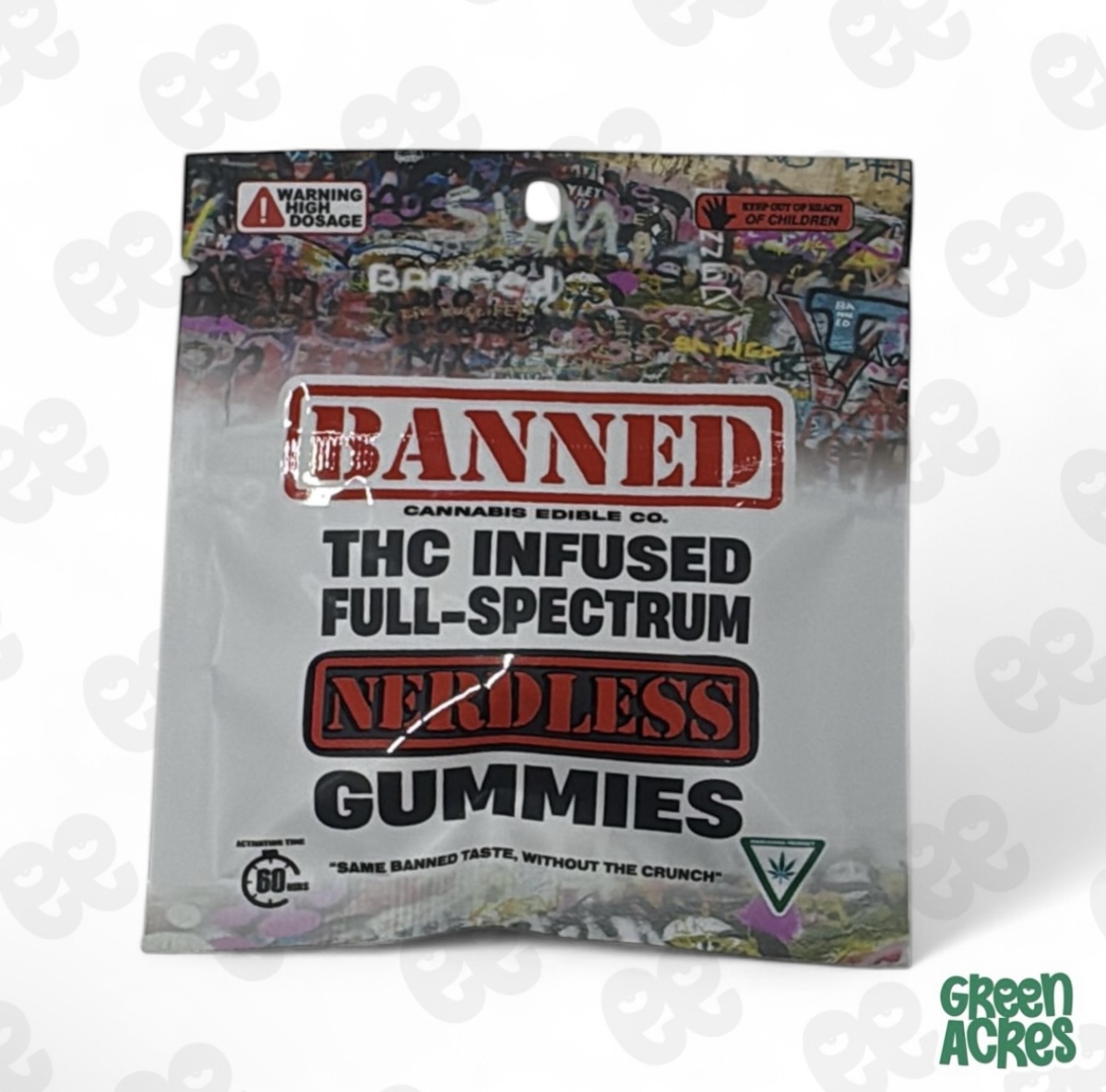 Green Apple Nerdless 200MG Single Gummy