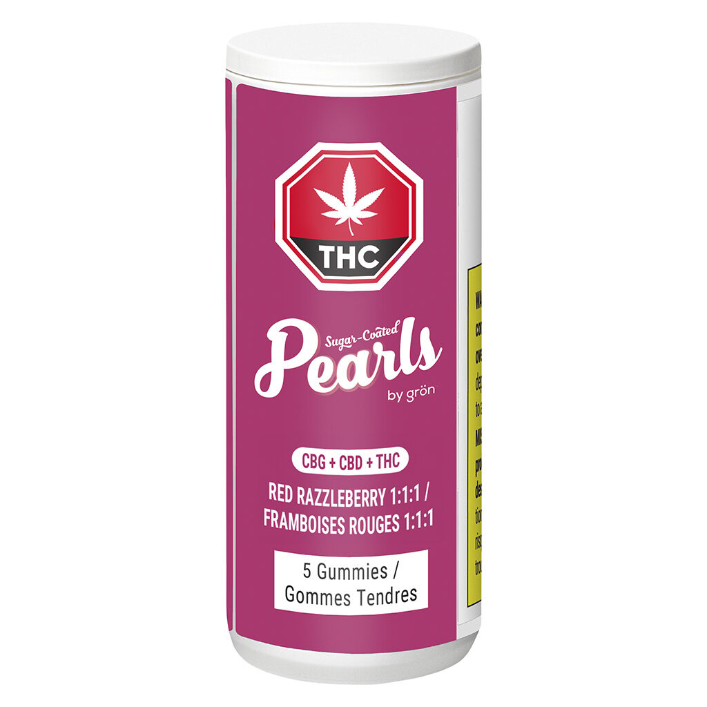 Pearls by grön - Red Razzleberry 1:1:1 CBG/CBD/THC - 5 Pack