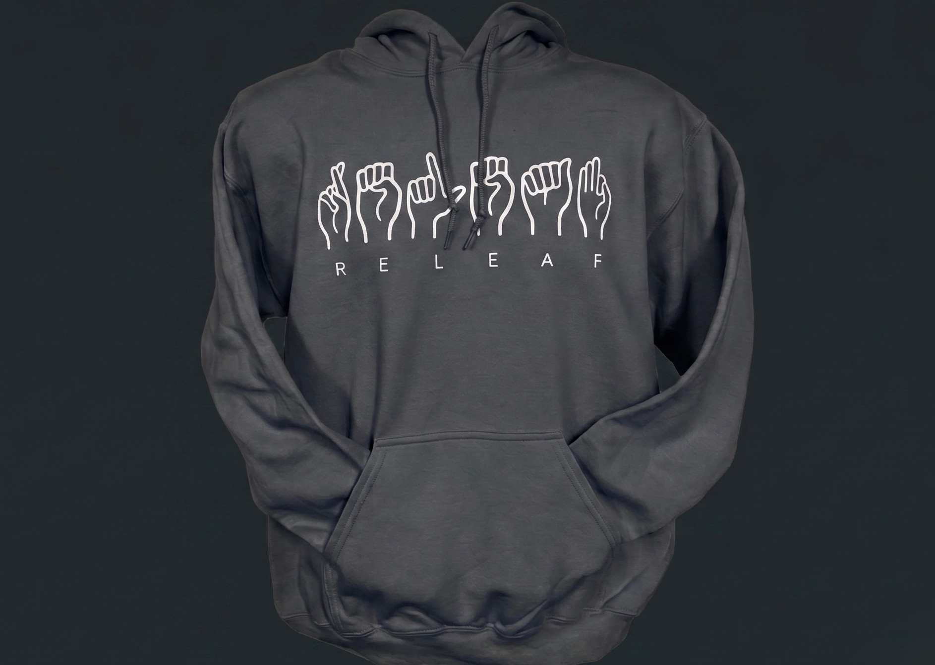 Releaf Sign Language Hoodie - Black