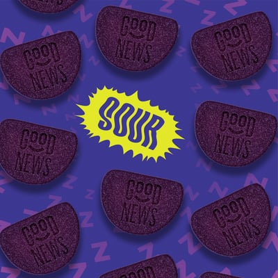 Good News Gummies Fast Asleep Sour Blueberry 1:2 CBN:THC (I) 100mg
