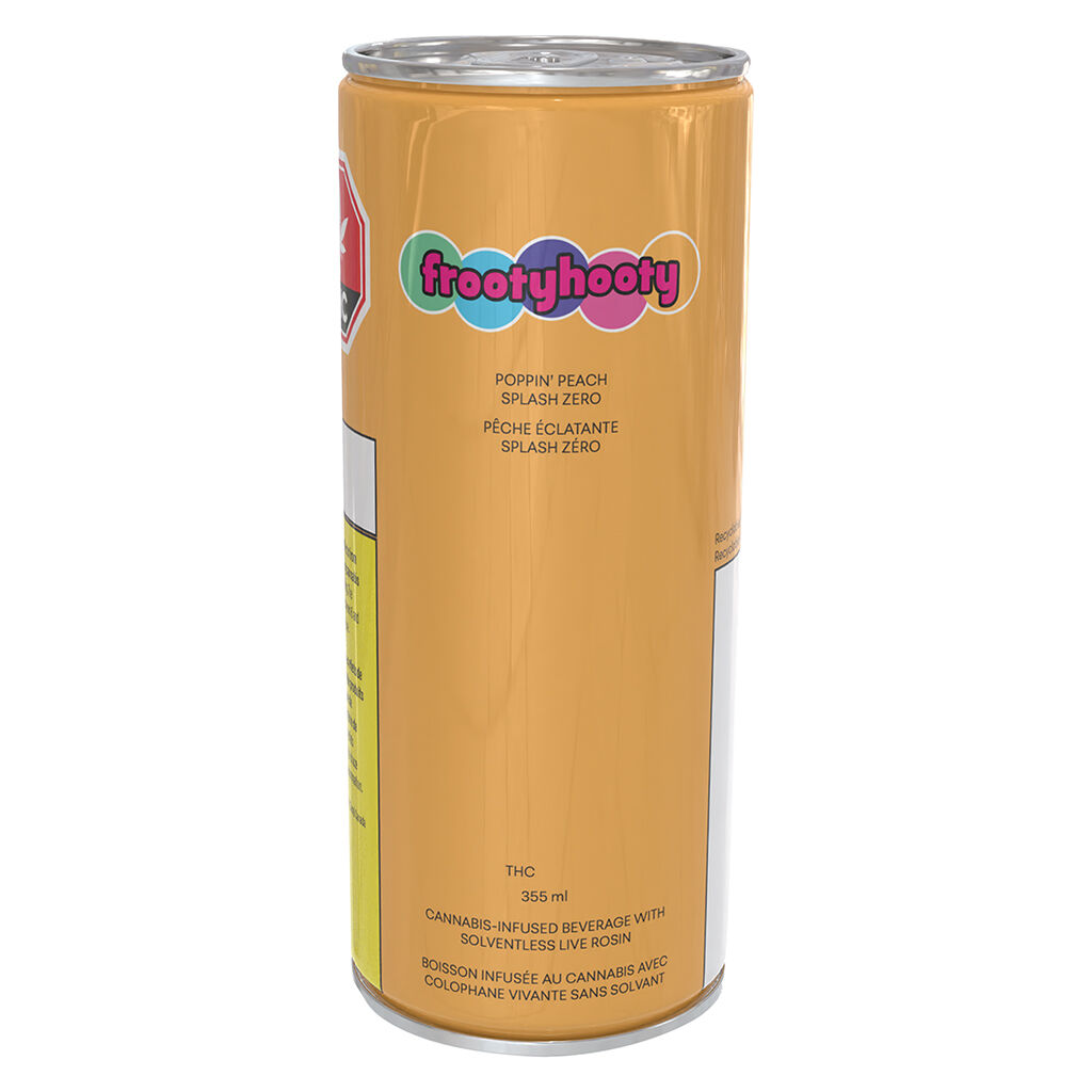 FrootyHooty - Poppin Peach Splash Zero - 355ml