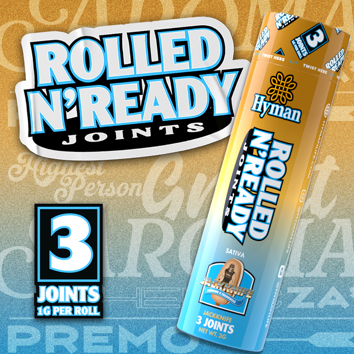 Hyman Rolled n" Ready Multi Pack 3g Pre Rolls - Jackknife