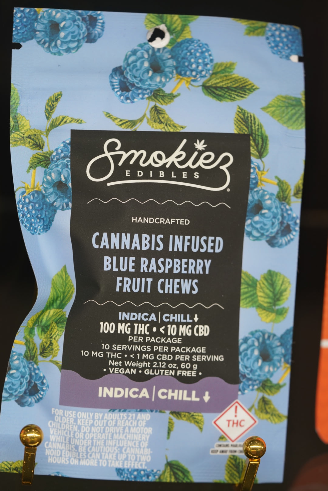 Smokiez - SWEET BLUE RASPBERRY Fruit Chews - Indica