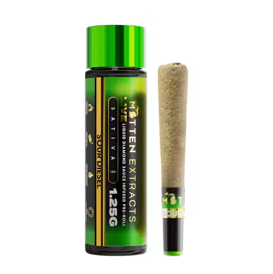Mitten Extracts 1.25g Live Sauce Infused Pre-Roll - Sour Diesel