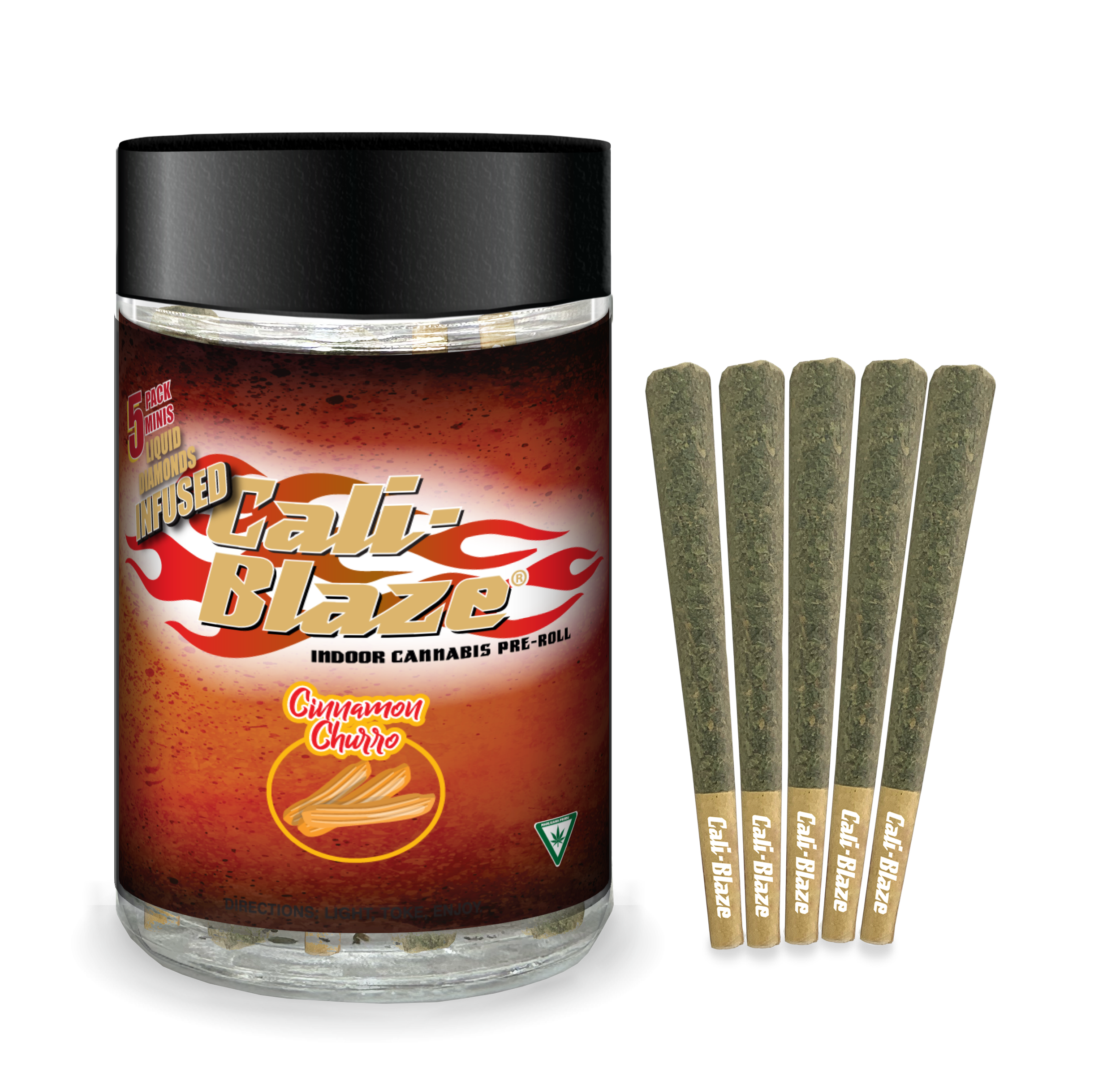 Cali Blaze | Cinnamon Churro | Infused Pre-Roll 5 Pack