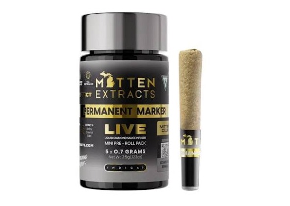 Mitten Extracts Infused Live Sauce Multipack Pre-Rolls 5x.7g - Pineapple OG