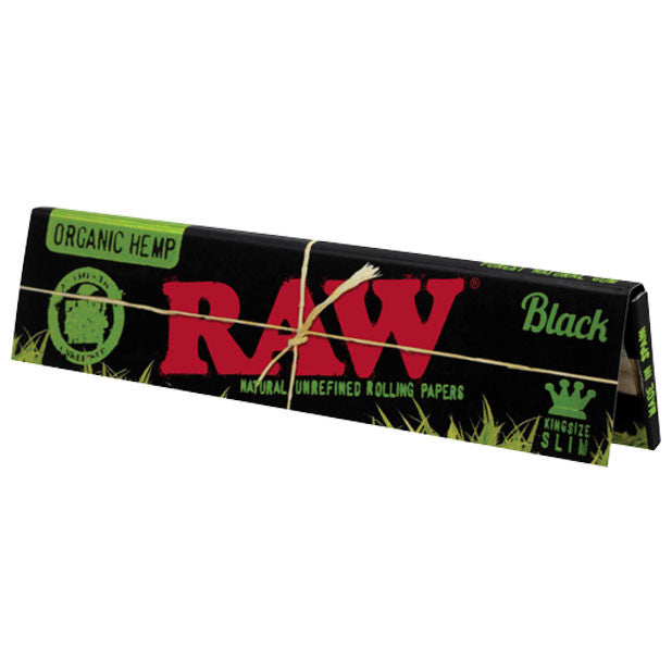 RAW - Black Organic Hemp Papers- King Size Slim
