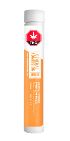 General Admission - Peach Rizz Diamond Infused Pre-Rolls - Sativa - 3x0.5g